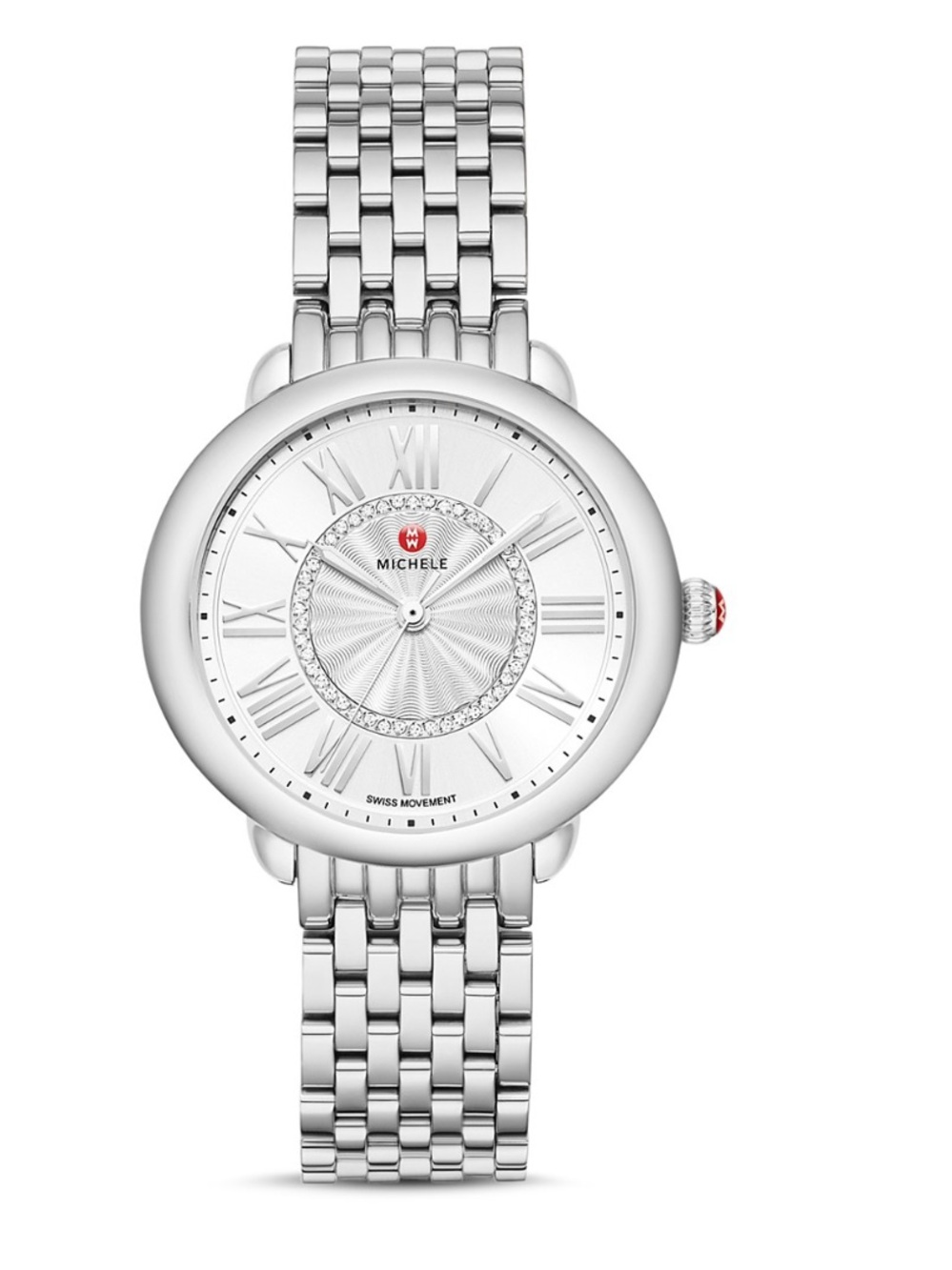 Michele Serein Mid Two-Tone Diamond Watch